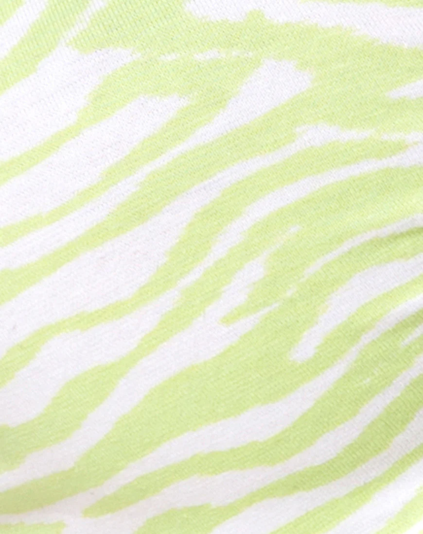 Malz Crop Top in Classic Zebra lime - Image 6
