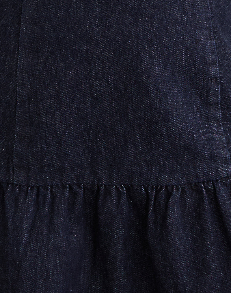 Manama Mini Dress in Chambray Indigo - Image 6