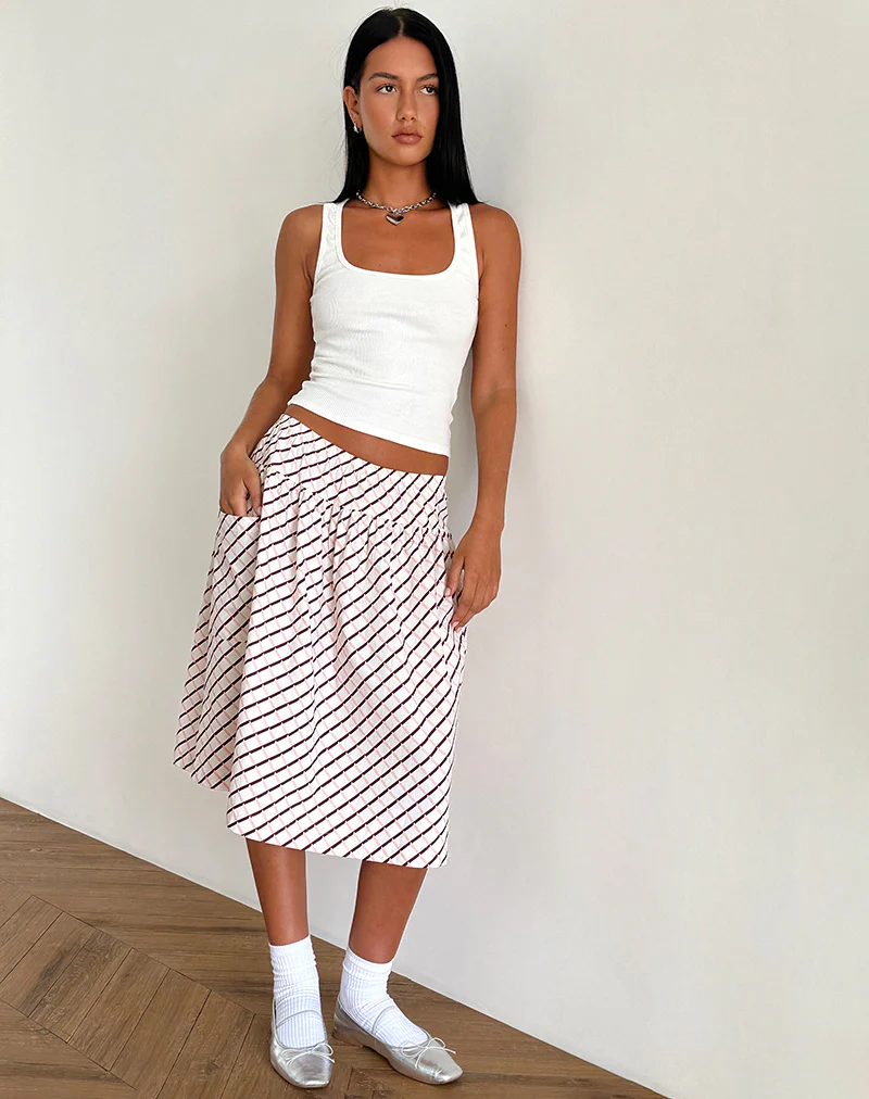 Manasi Midi Skirt in Geometric Tile - Image 2