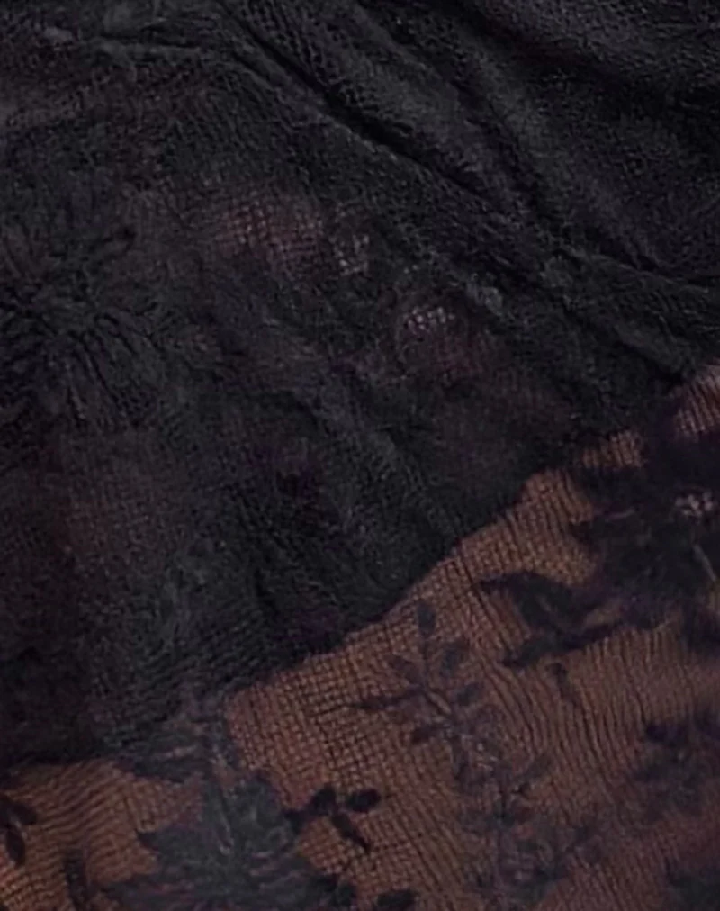 Mandira Lace Butterfly Top in Black - Image 6