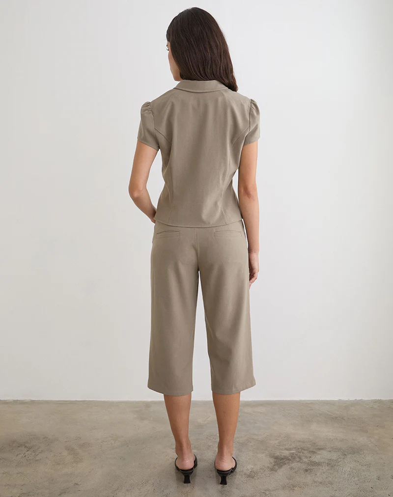 Maorah Blouse in Tailoring Light Taupe - Image 4