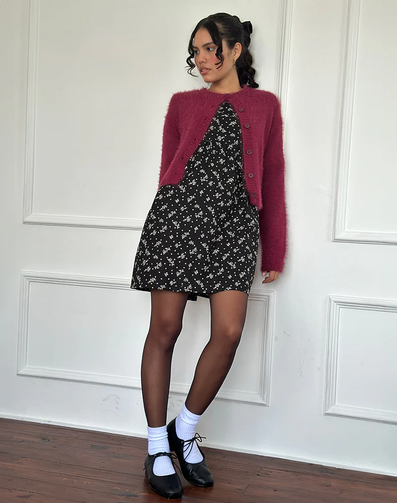 Marate Mini Dress in Floral Land Black - Image 2