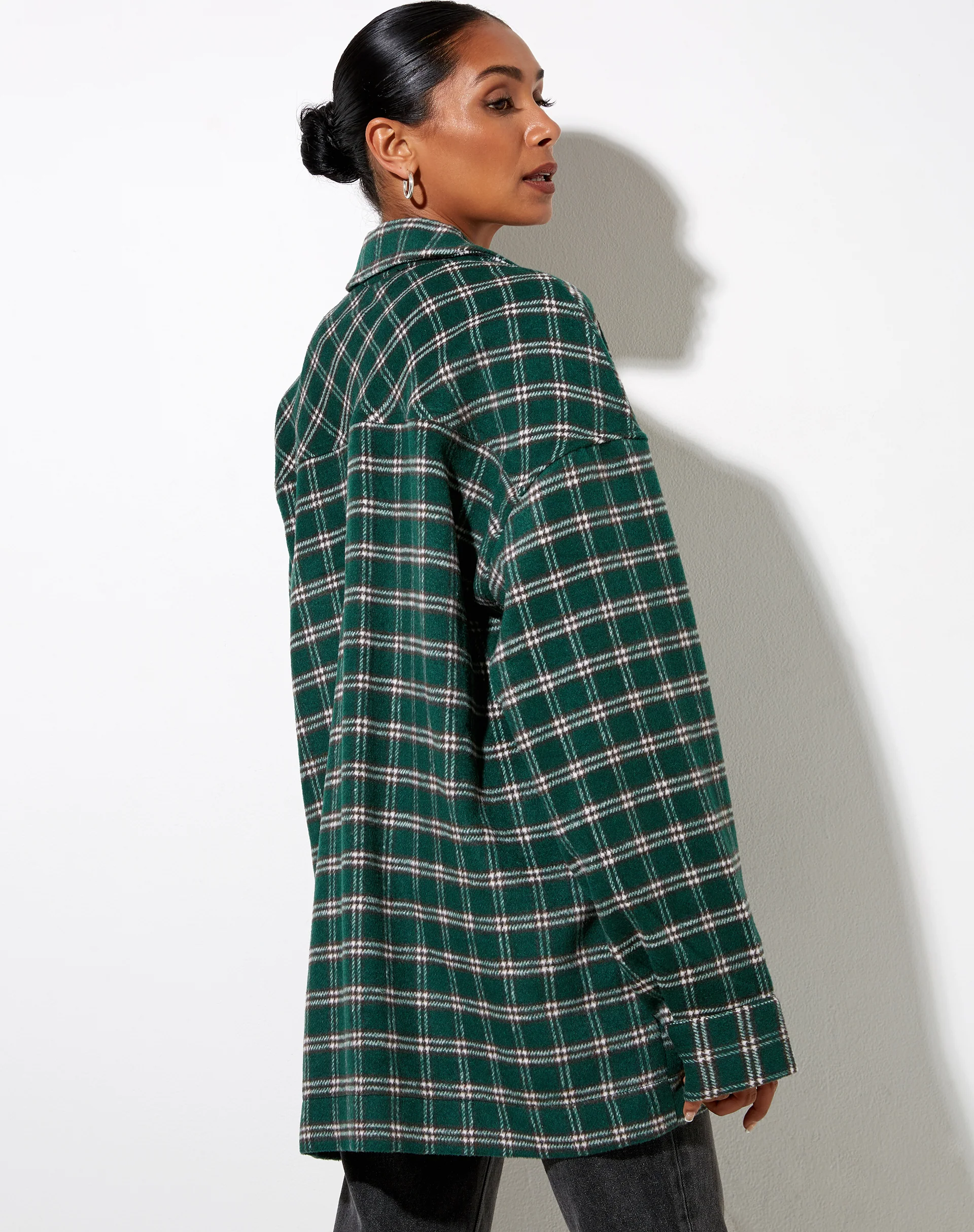 Marcel Shirt in Check Black and Green - Image 2