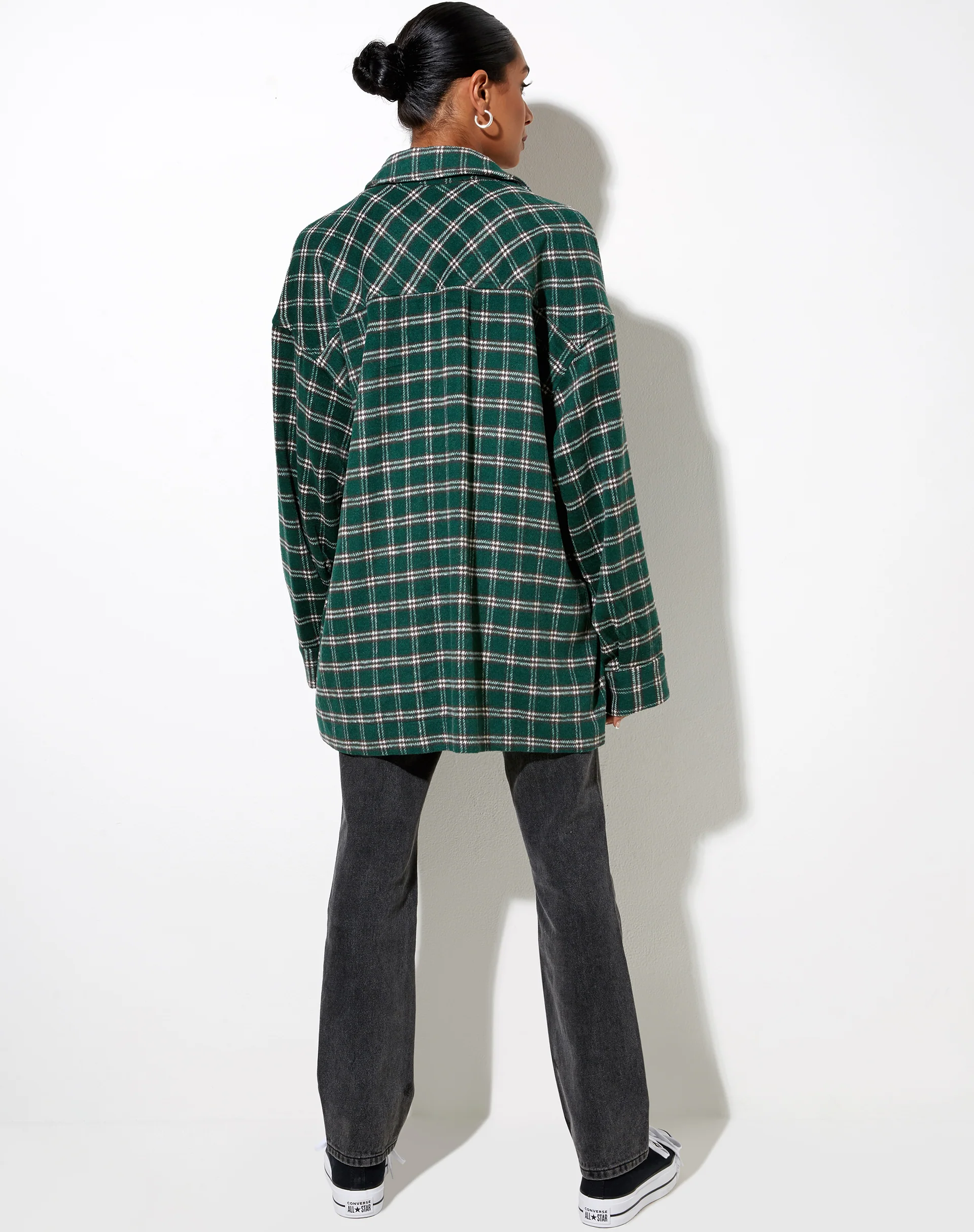 Marcel Shirt in Check Black and Green - Image 4