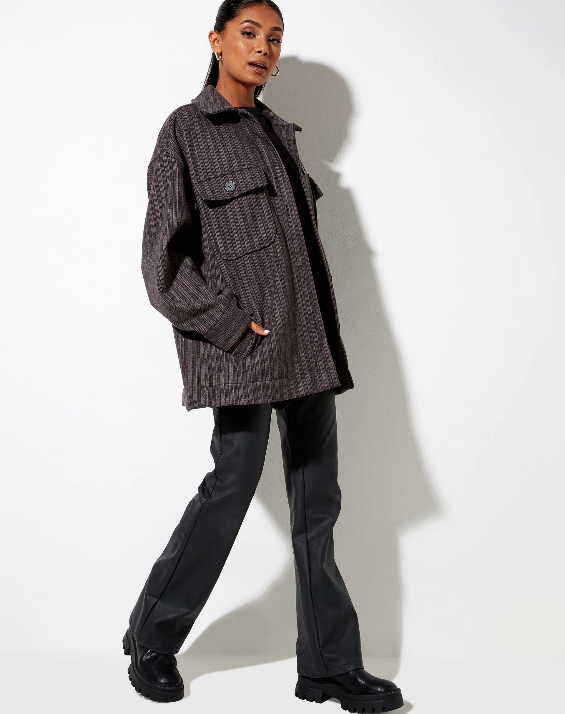 Marcel Shirt in Stripe Black and Grey - Image 5