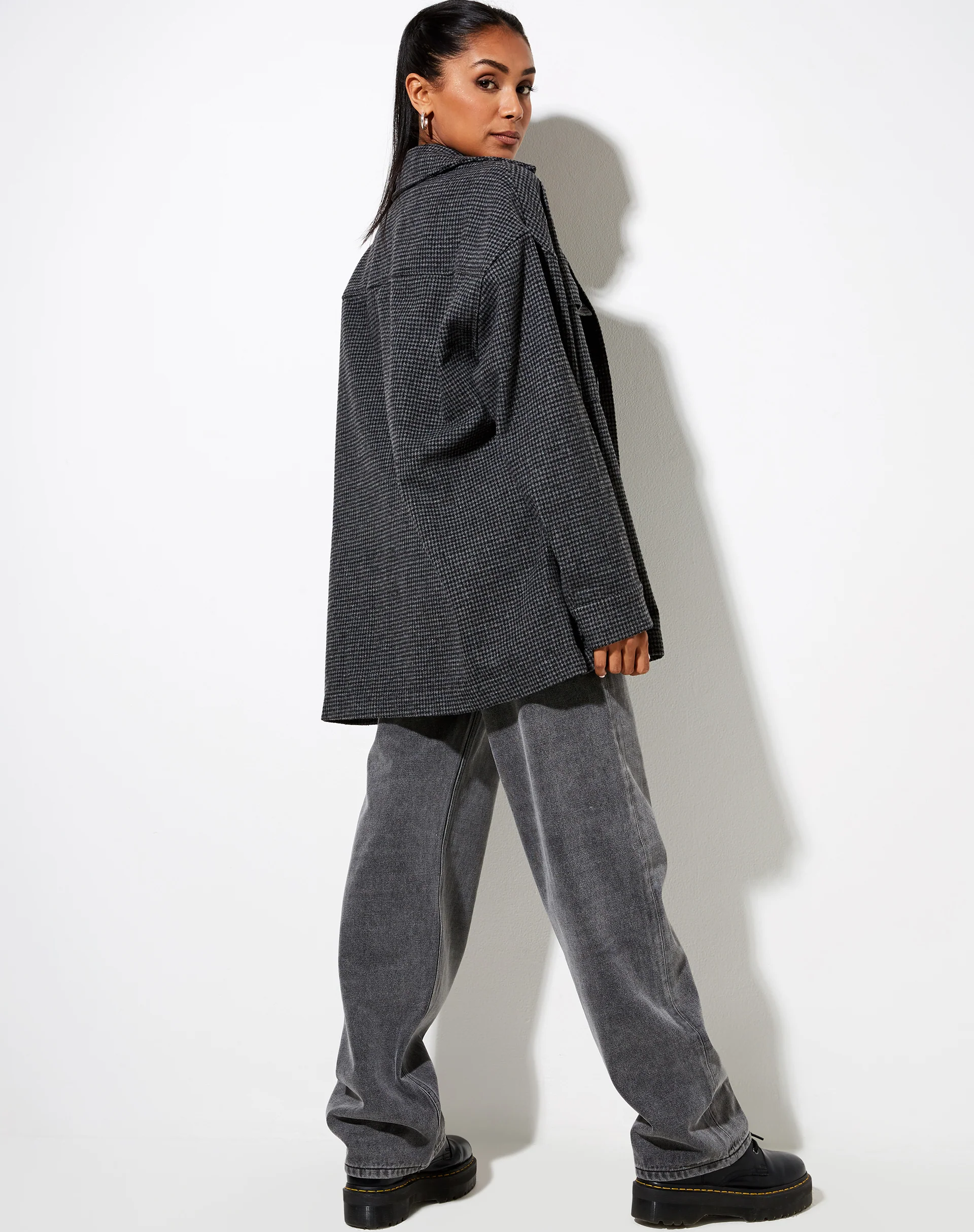 Marcel Shirt in Houndstooth Black - Image 3