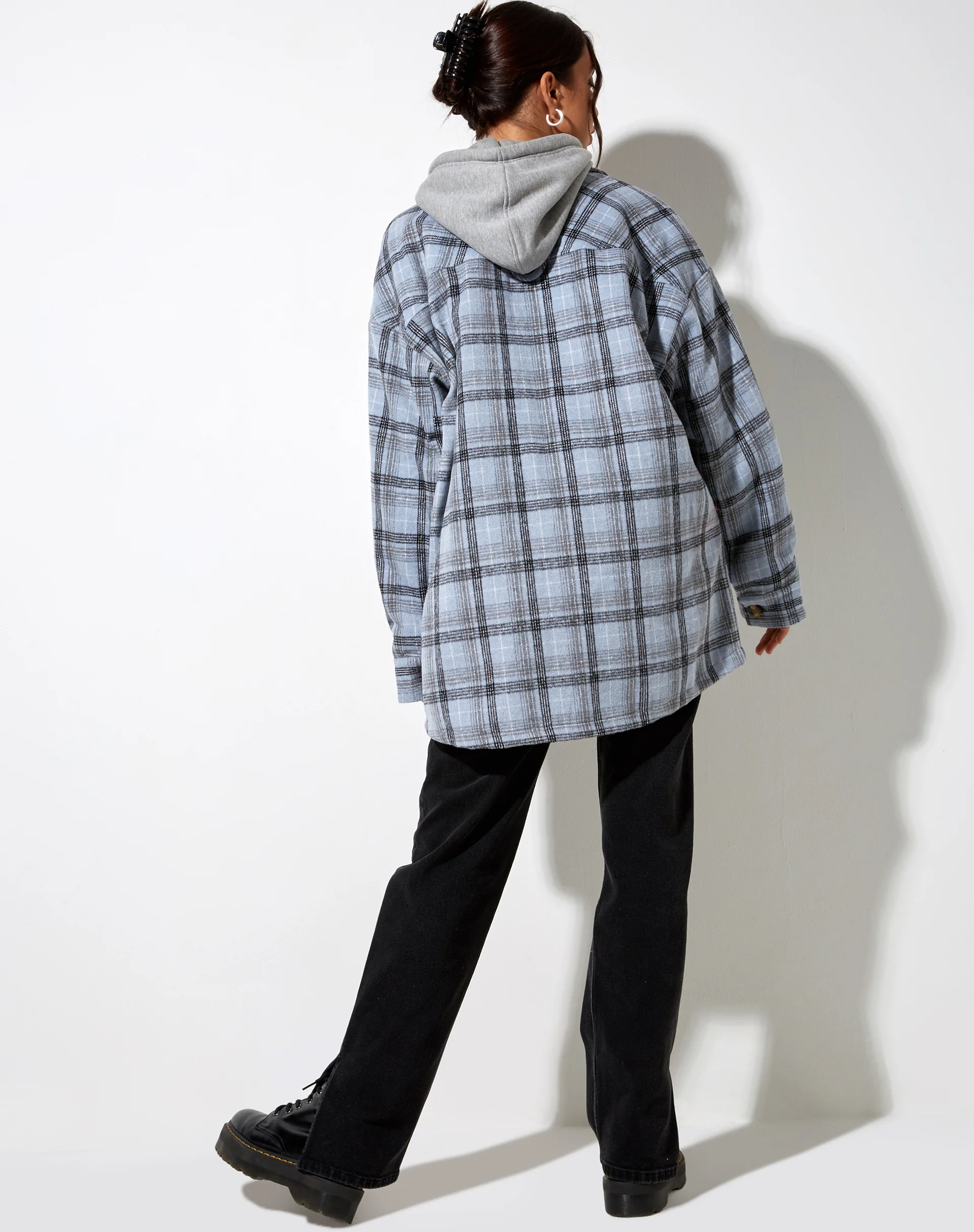 Marcella Shirt in Blue and Black Check - Image 6