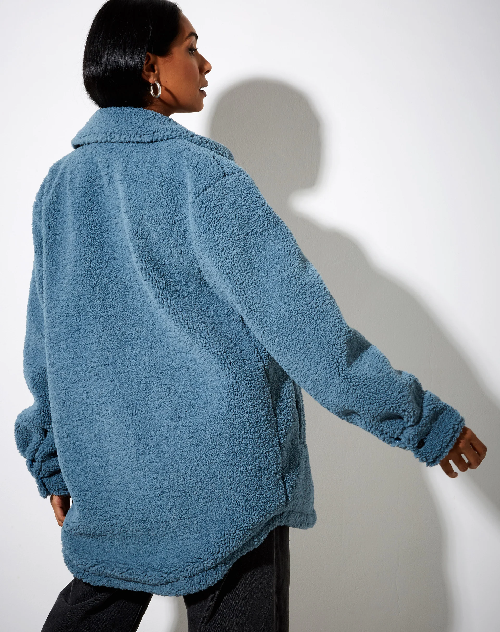 Marcella Shirt in Borg Slate Blue - Image 3