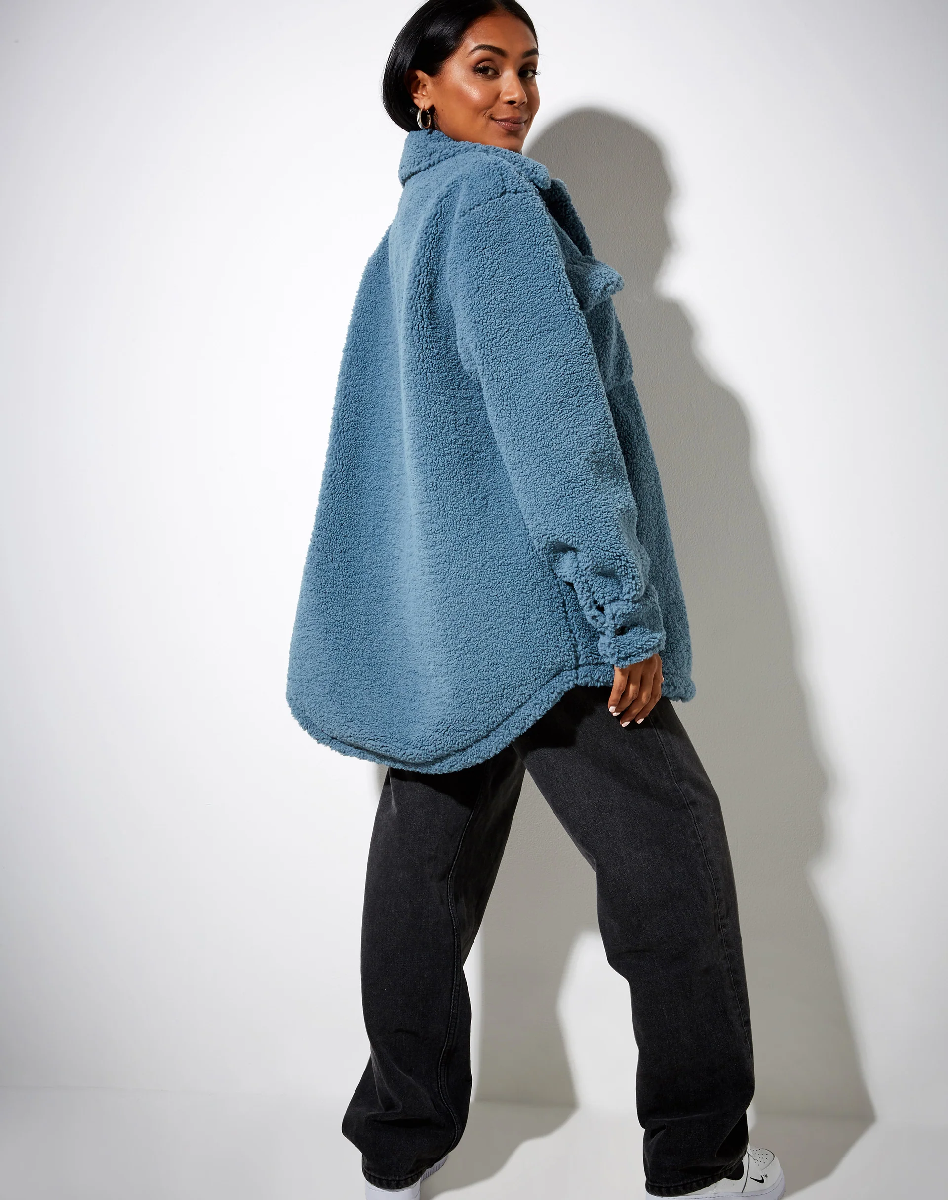 Marcella Shirt in Borg Slate Blue - Image 6