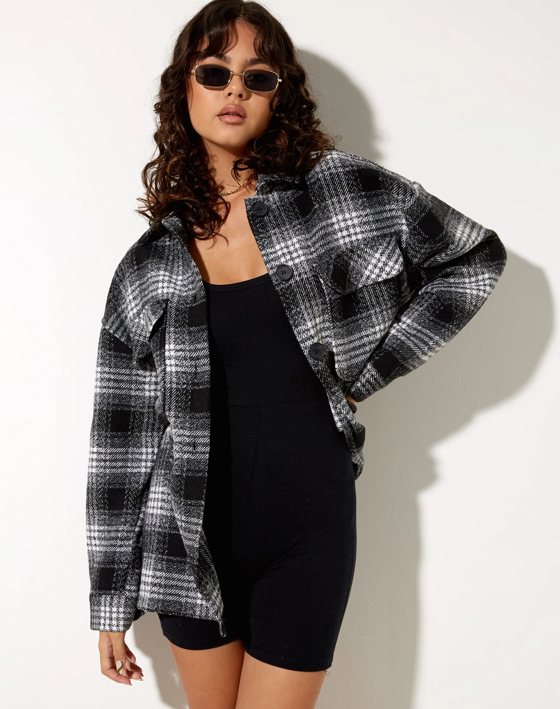 Marcella Shirt in Check Black - Image 6