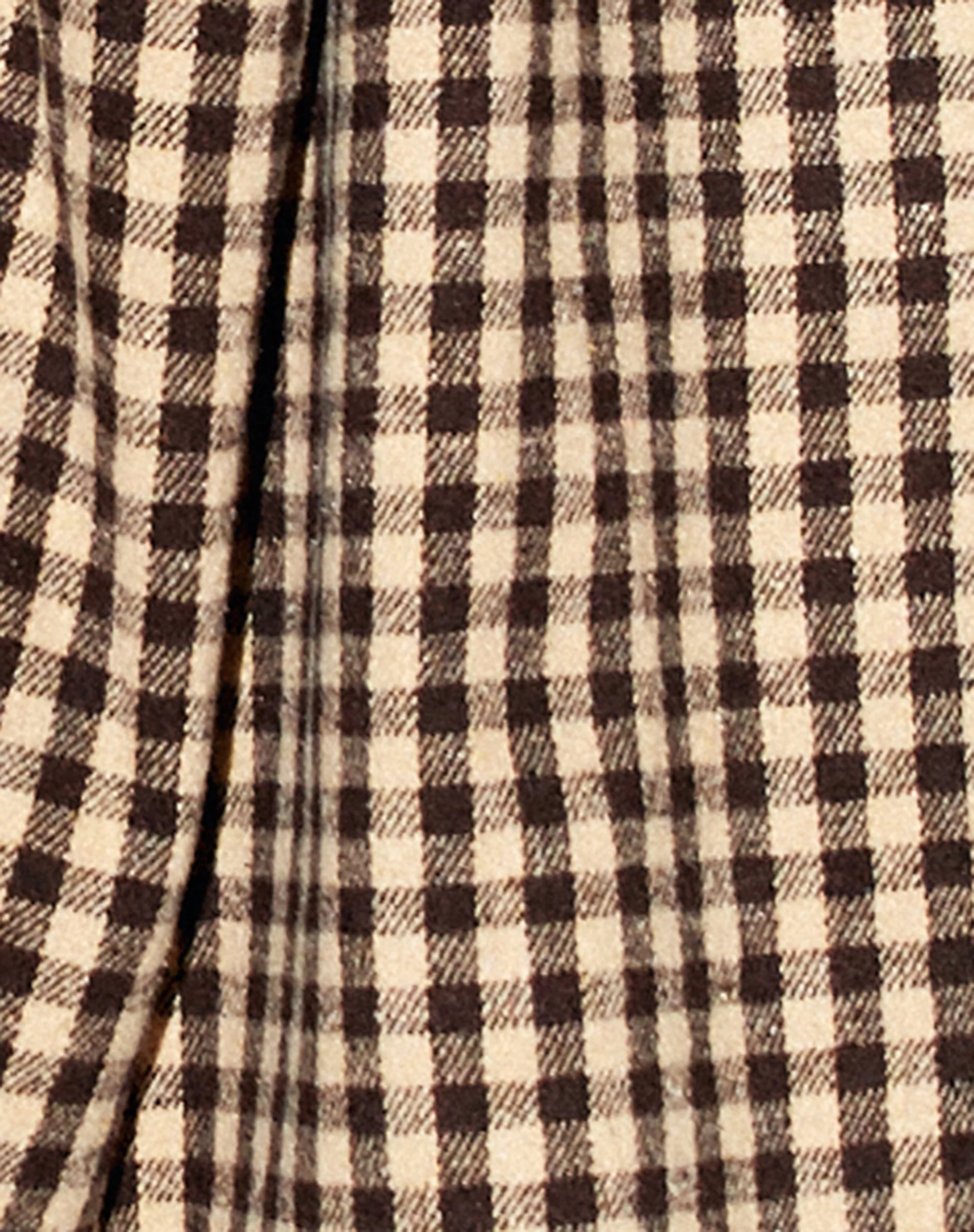 Marcella Shirt in Tan Black Gingham - Image 7