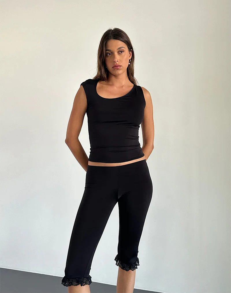Marcie Asymmetric Top in Slinky Black - Image 3