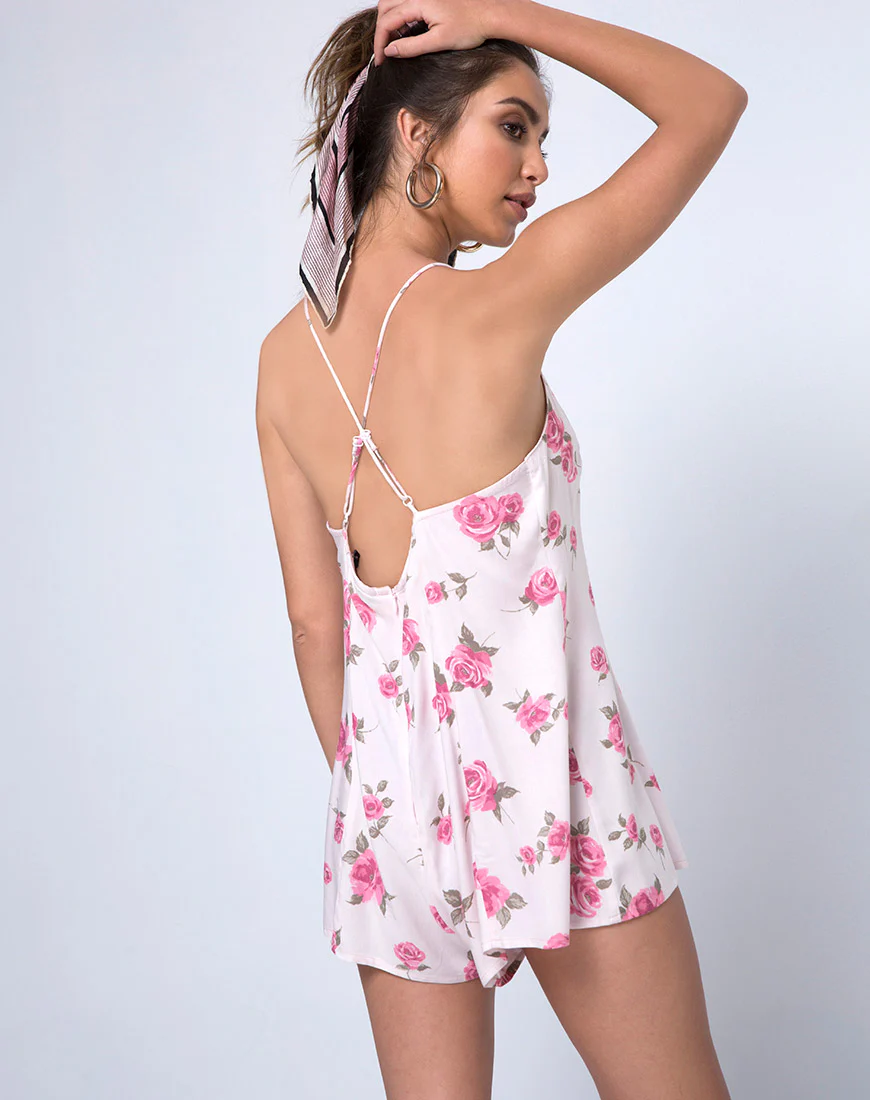 Mareli Playsuit in Rose Blossom - Image 2