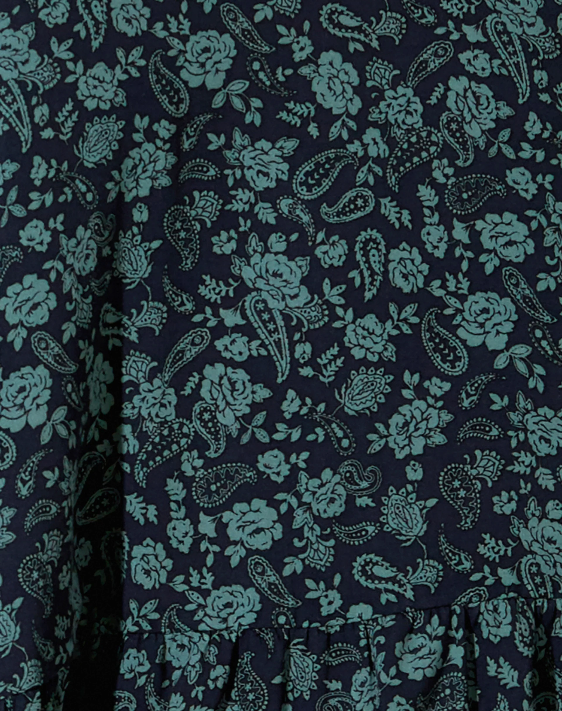 Mareta Tea Dress in Mono Paisley Sage - Image 5