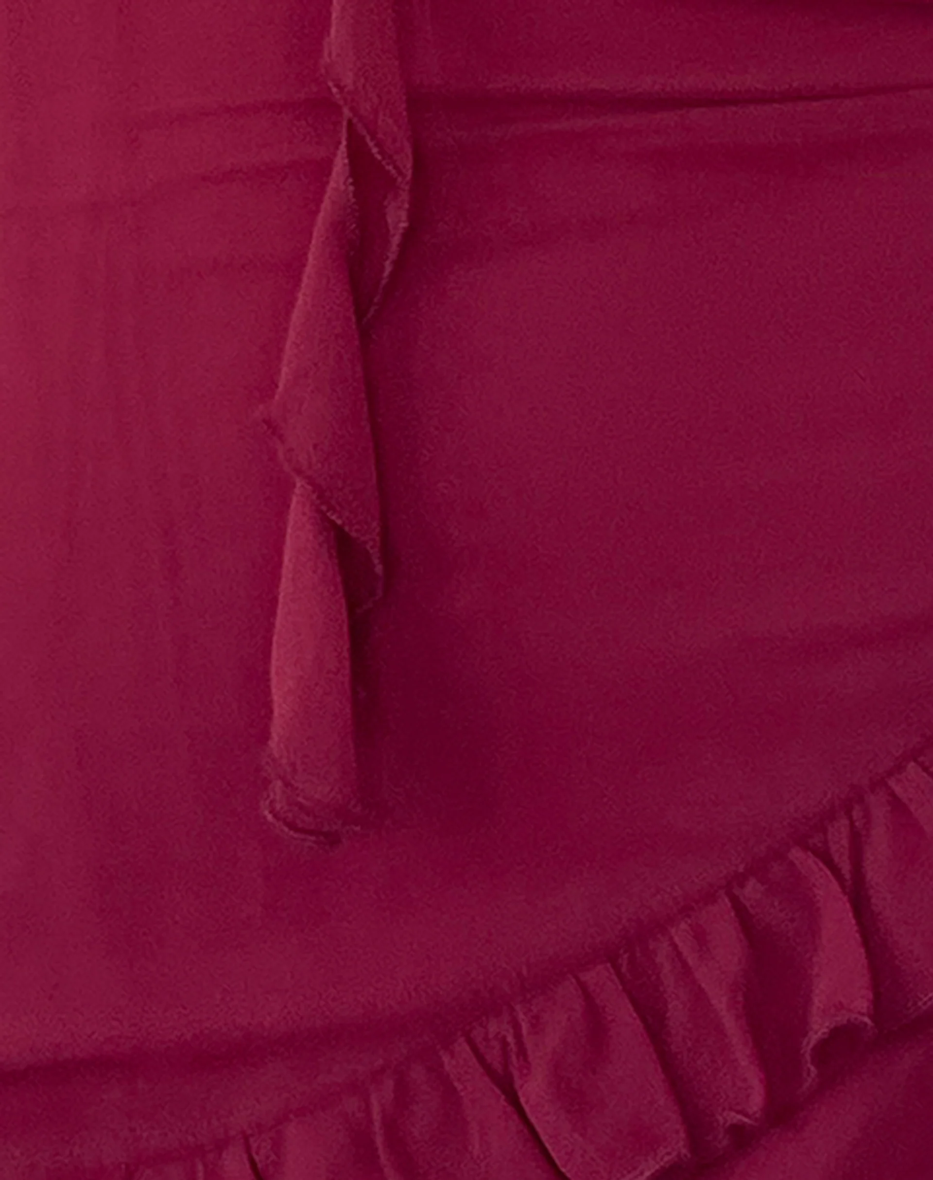 Margaret Ruffle Mini Dress in Plum Chiffon with Rosette - Image 6