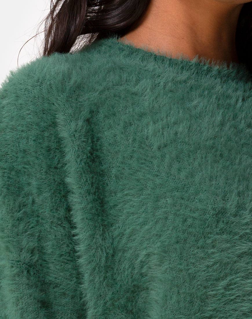 Margo Jumper in Knit Forest Green - Image 5
