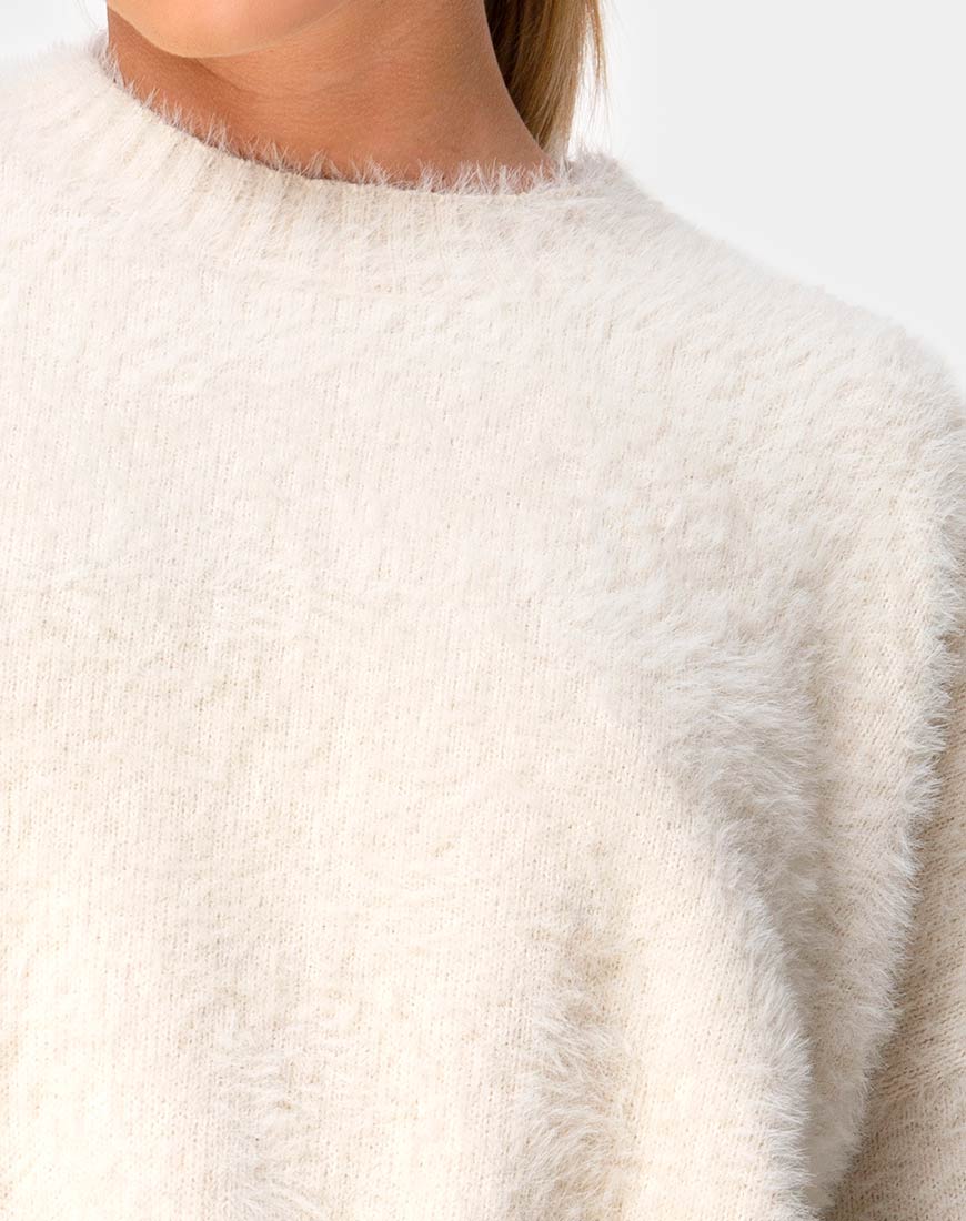 Margo Jumper in Knit Oatmeal - Image 9