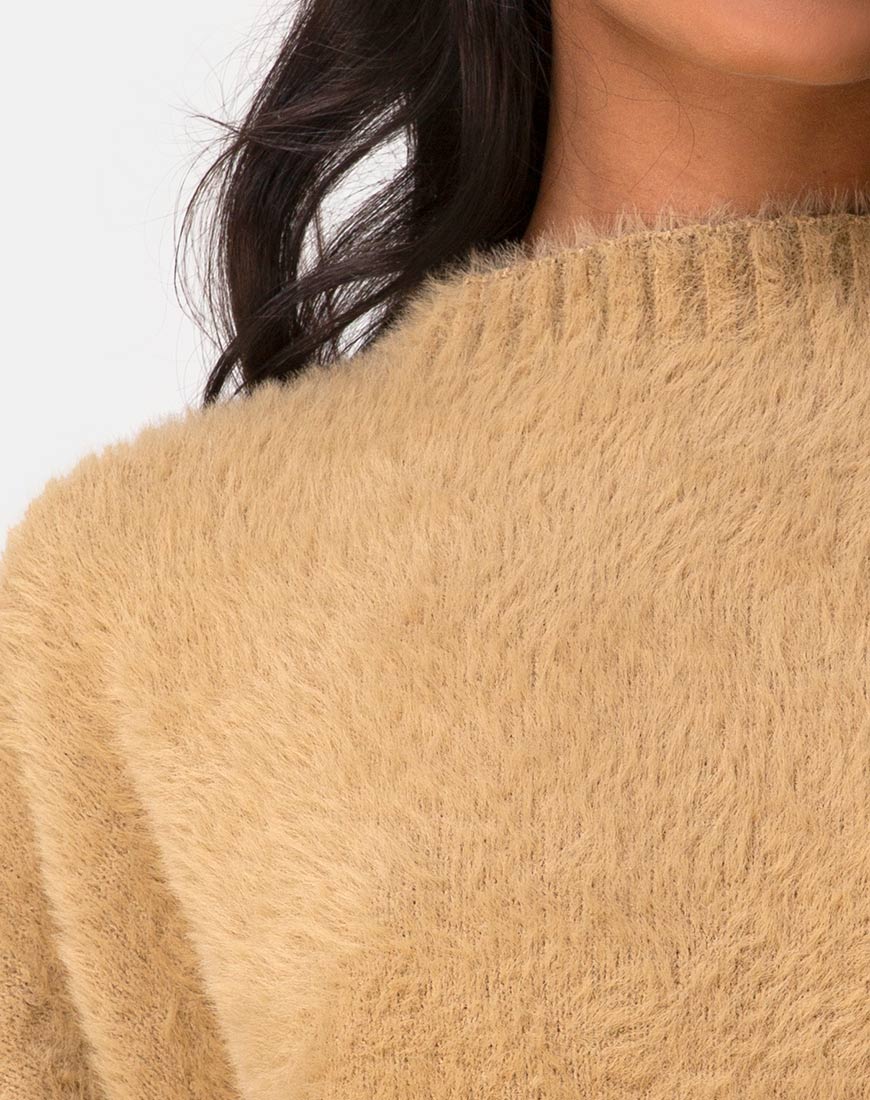 Margo Jumper in Knit Taupe - Image 5