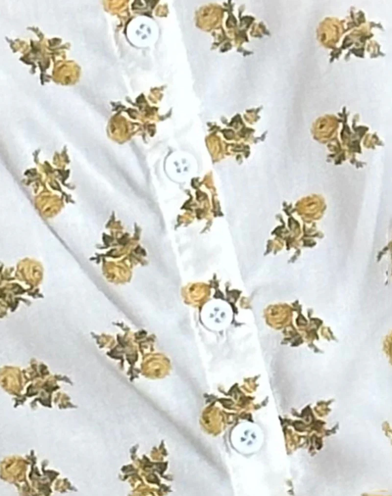 Maria Top in Funshine Floral Off White - Image 6