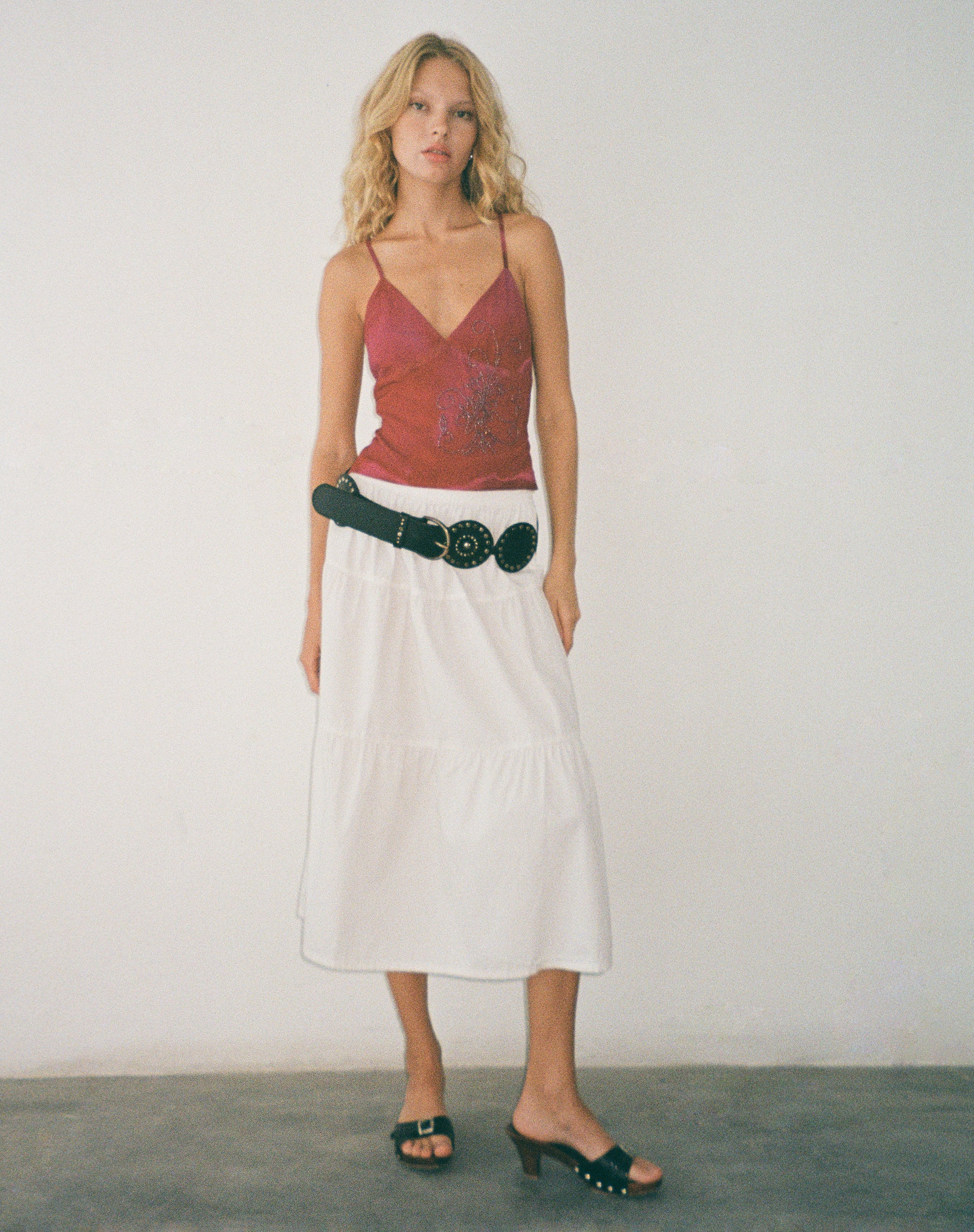 Marian Cami Top in Plum Watercolour - Image 5