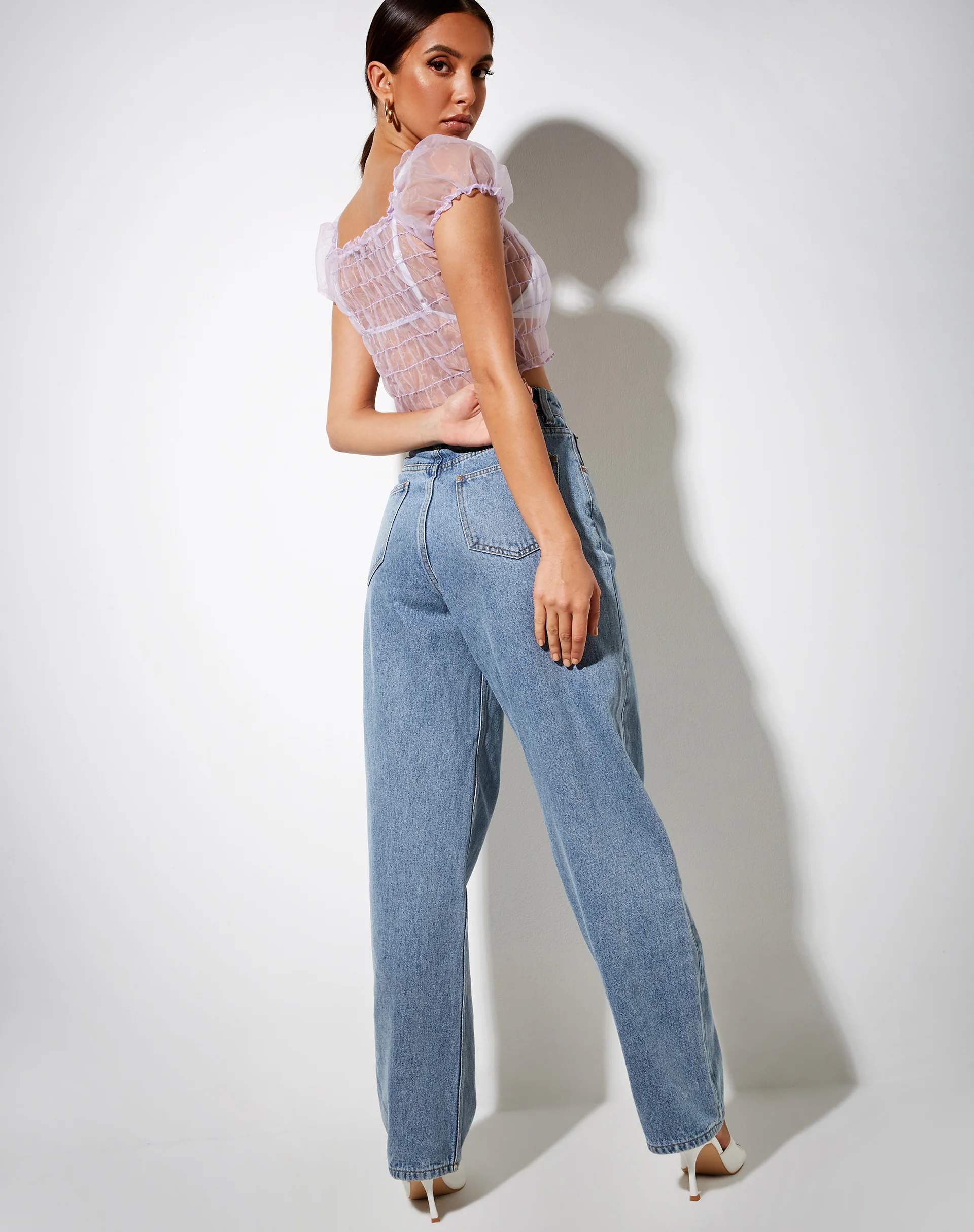 Marilla Crop Top in Lilac - Image 3