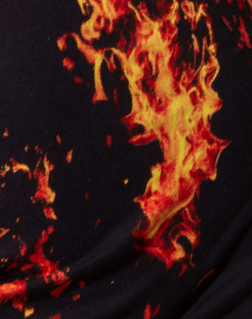 Marlin Bodycon Dress in Fire - Image 8