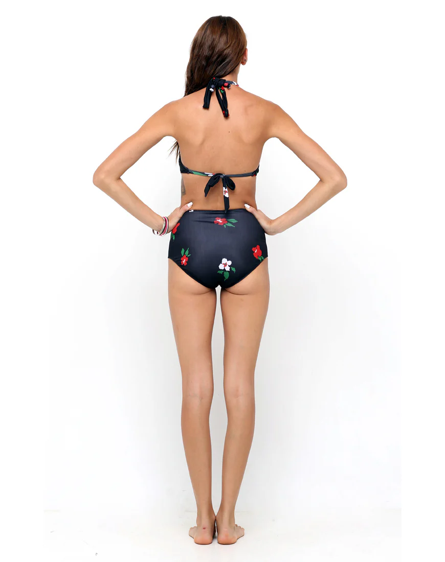 Marshmallow Bikini Top in Pansie Flower - Image 4