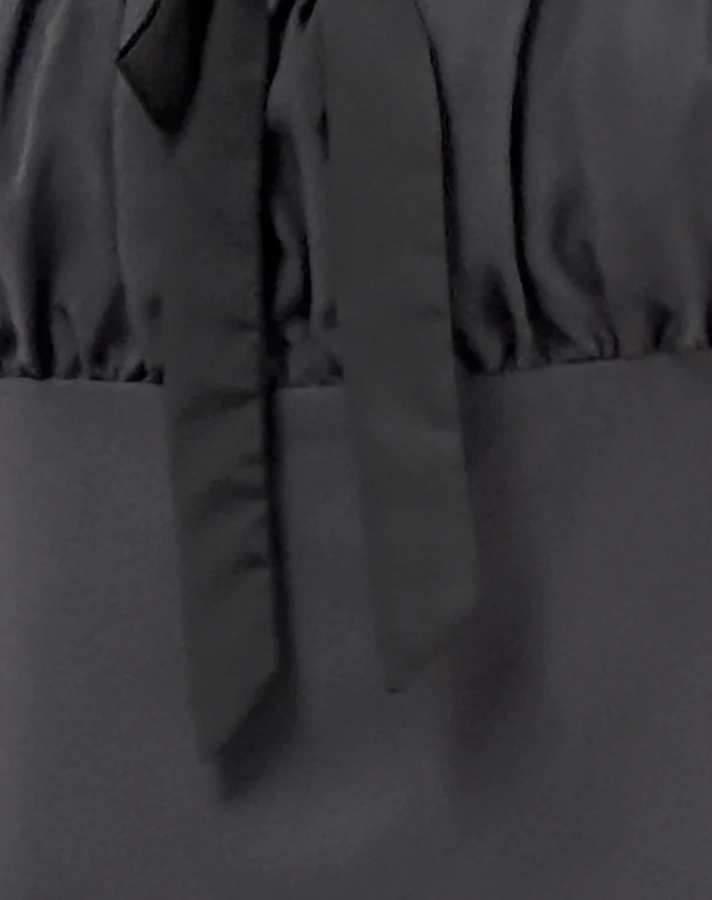Martina Mini Dress in Chiffon Slate - Image 6