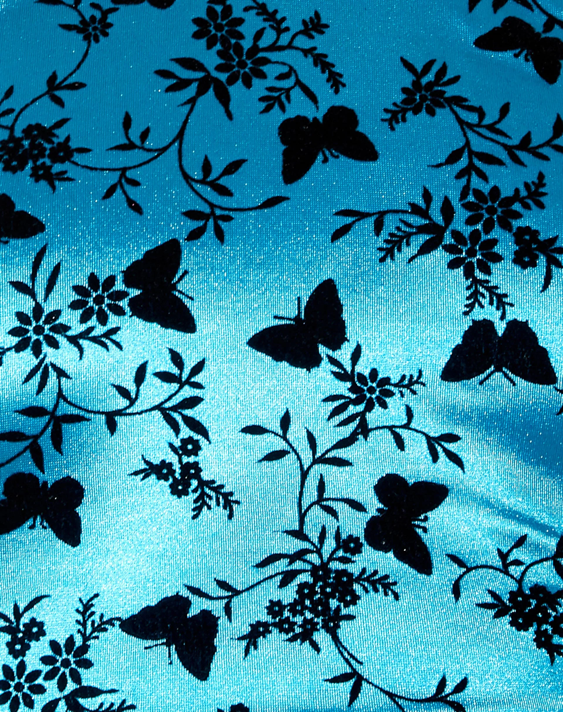 Maudy Crop Top in Butterfly Bloom Blue - Image 5