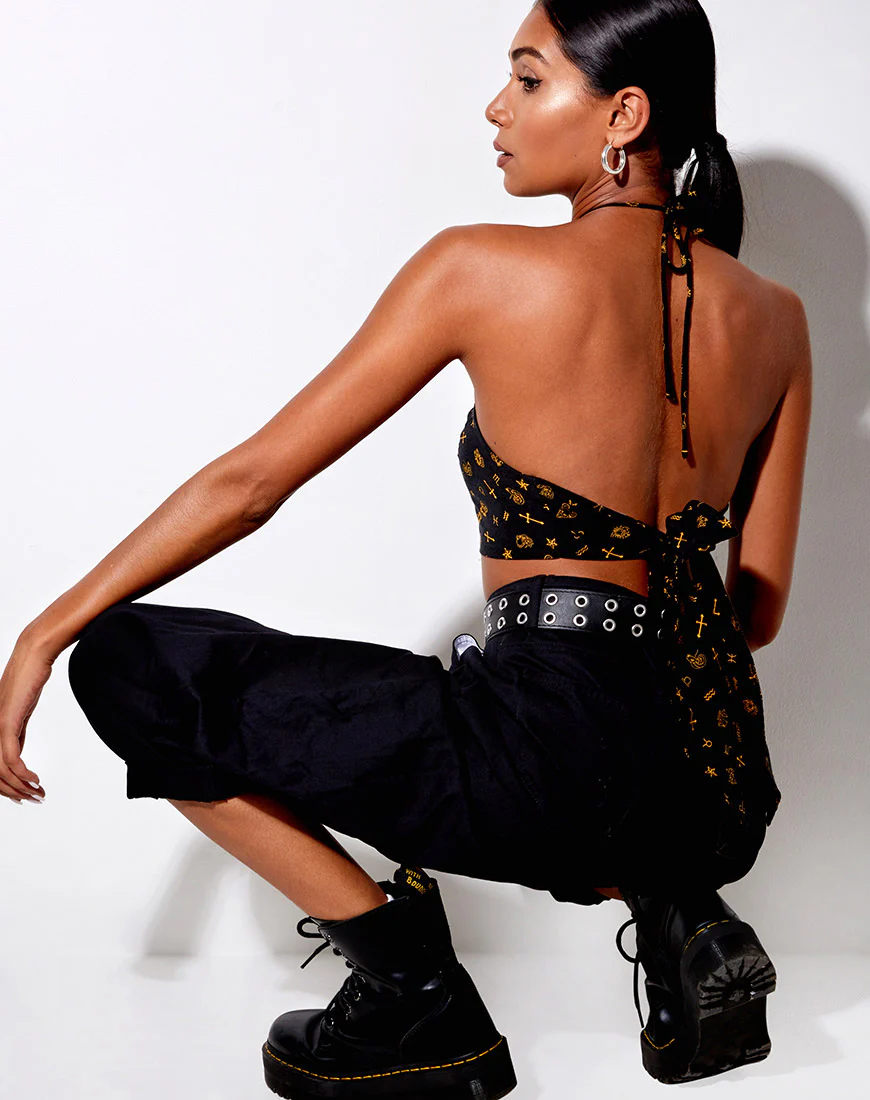 Maudy Crop Top in Mini Astro Black - Image 4