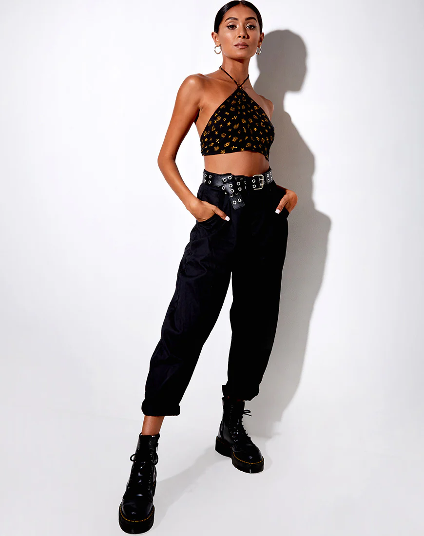 Maudy Crop Top in Mini Astro Black - Image 5