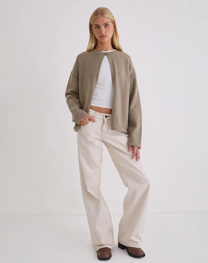 Maureen Cardigan in Taupe - Image 3