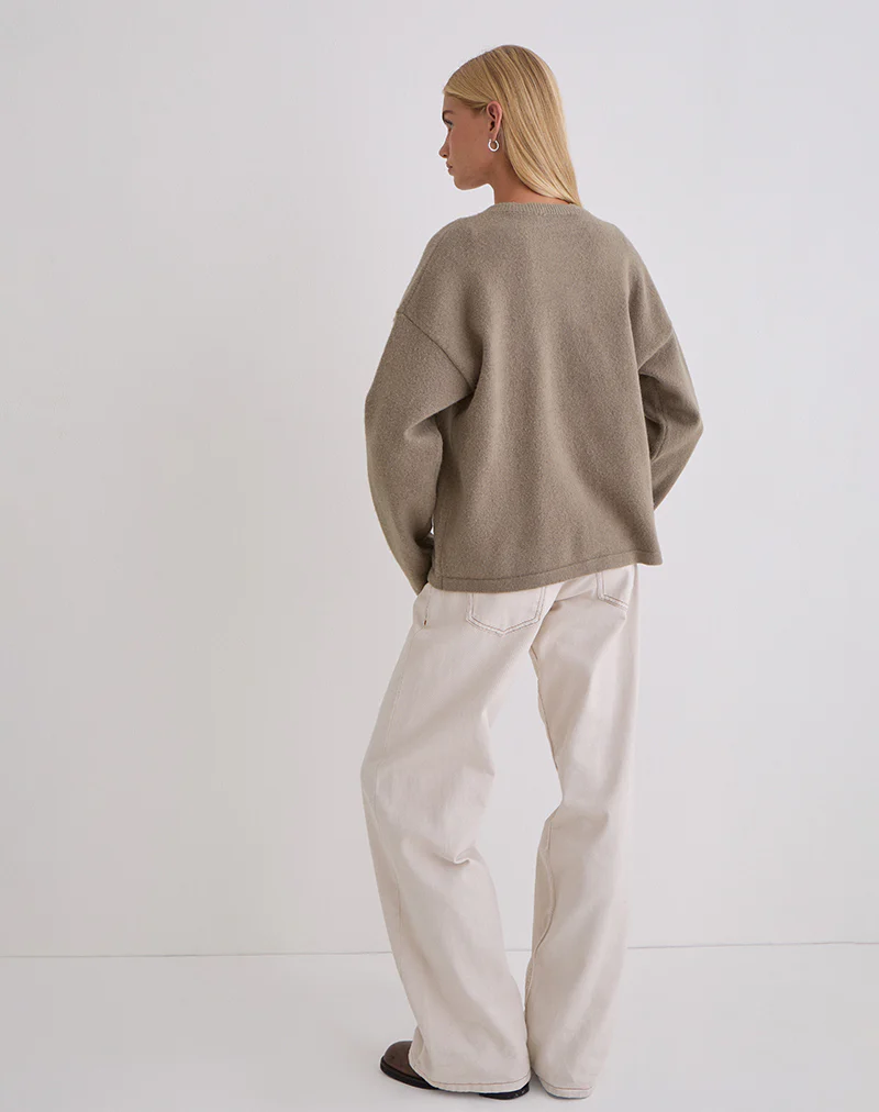 Maureen Cardigan in Taupe - Image 4