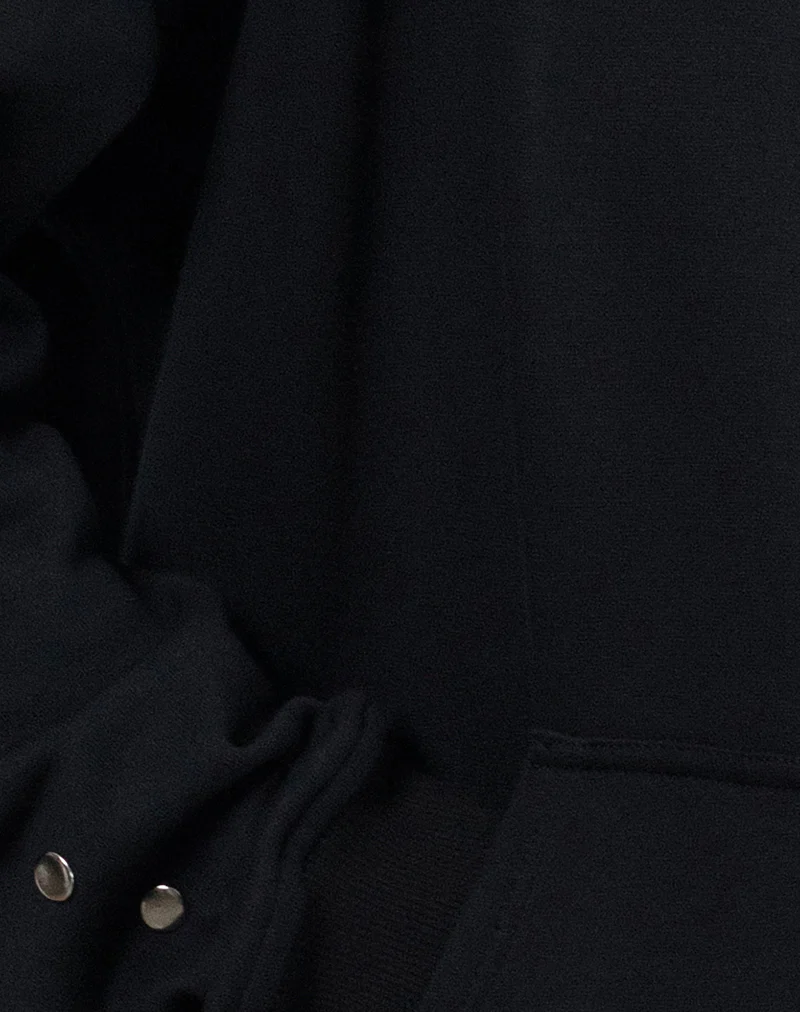 Max Hoodie in Black with Studs - Image 5