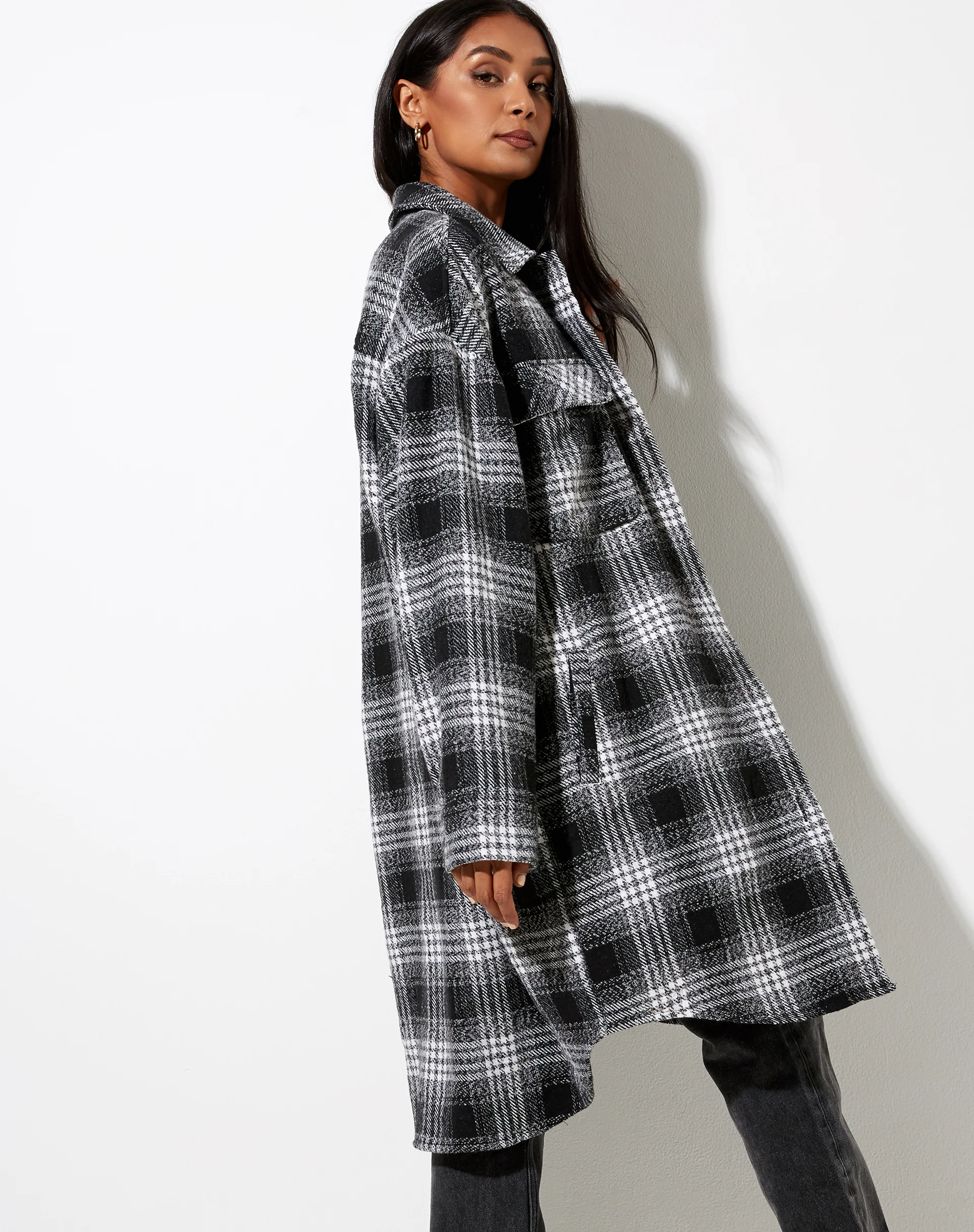 Maxiella Shirt in Black Check - Image 2