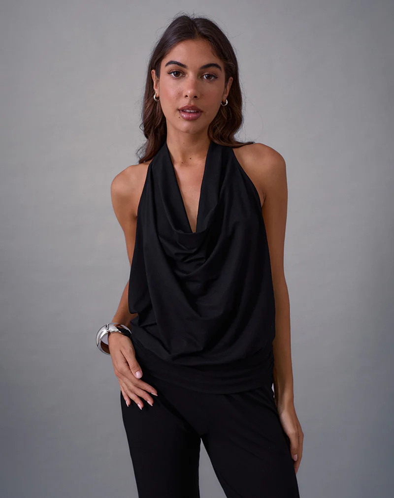 Mayla Backless Jumpsuit in Black - Image 3