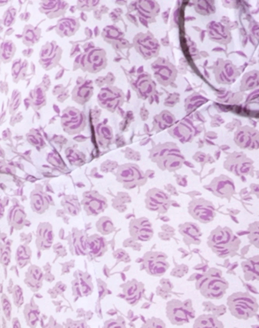 Mazu Top in Ditsy Rose Lilac - Image 7