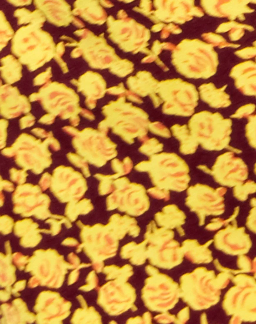 Mazu Top In Ditsy Rose Marigold - Image 5