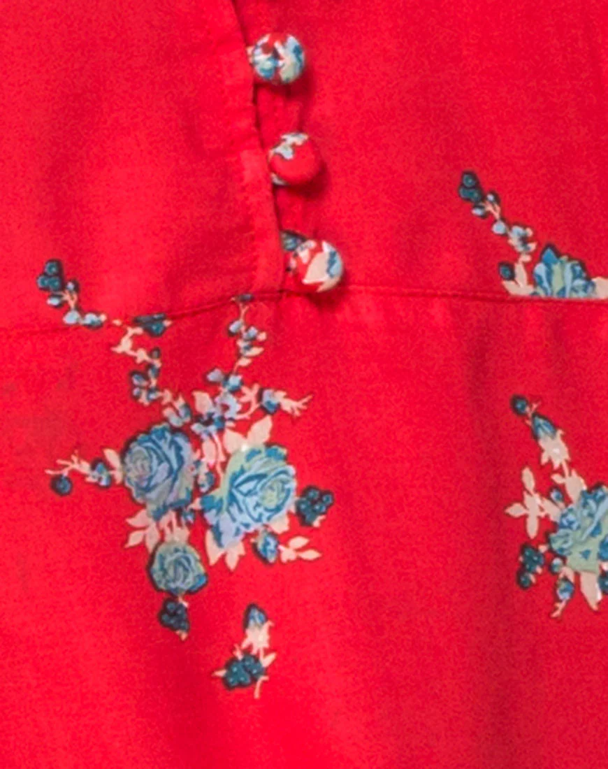 Meca Dress in Soi Rose Red - Image 6