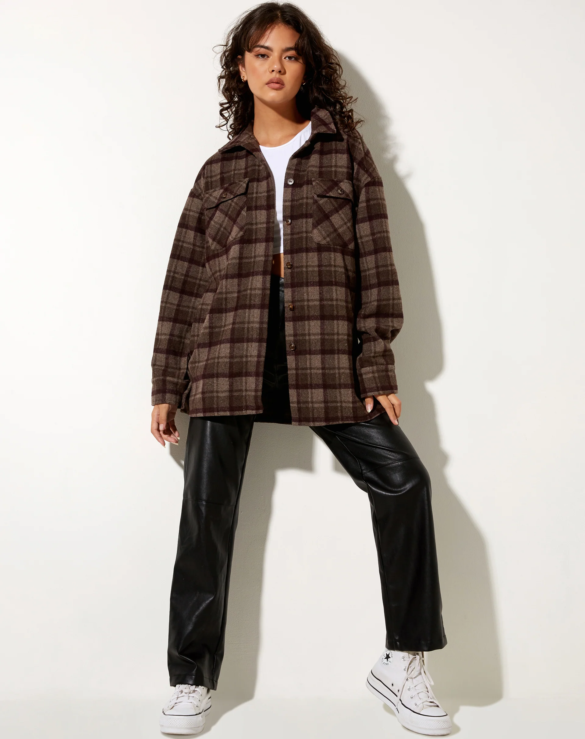 Medita Shirt in Brown - Image 3