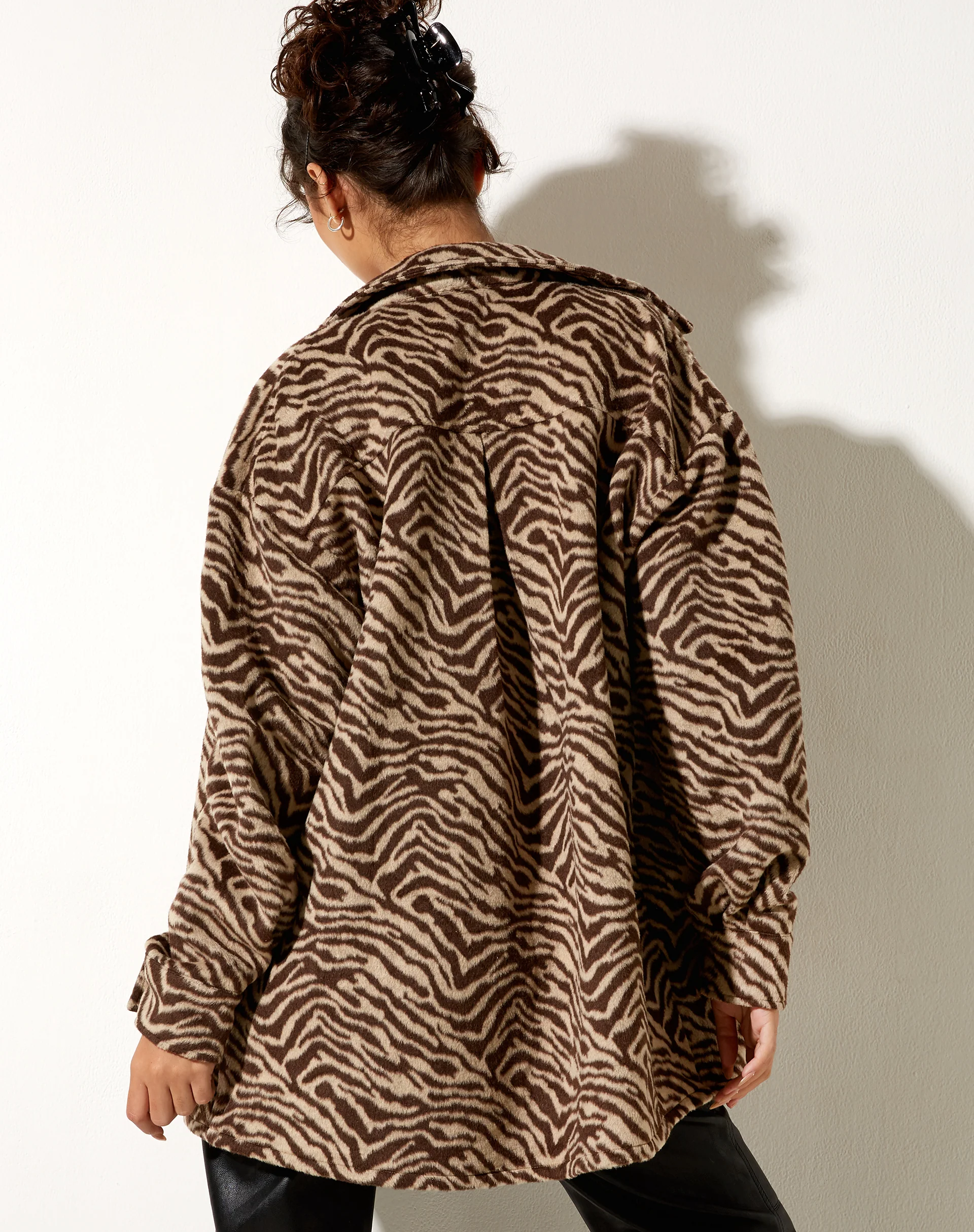 Medita Shirt in Brown Animal - Image 2