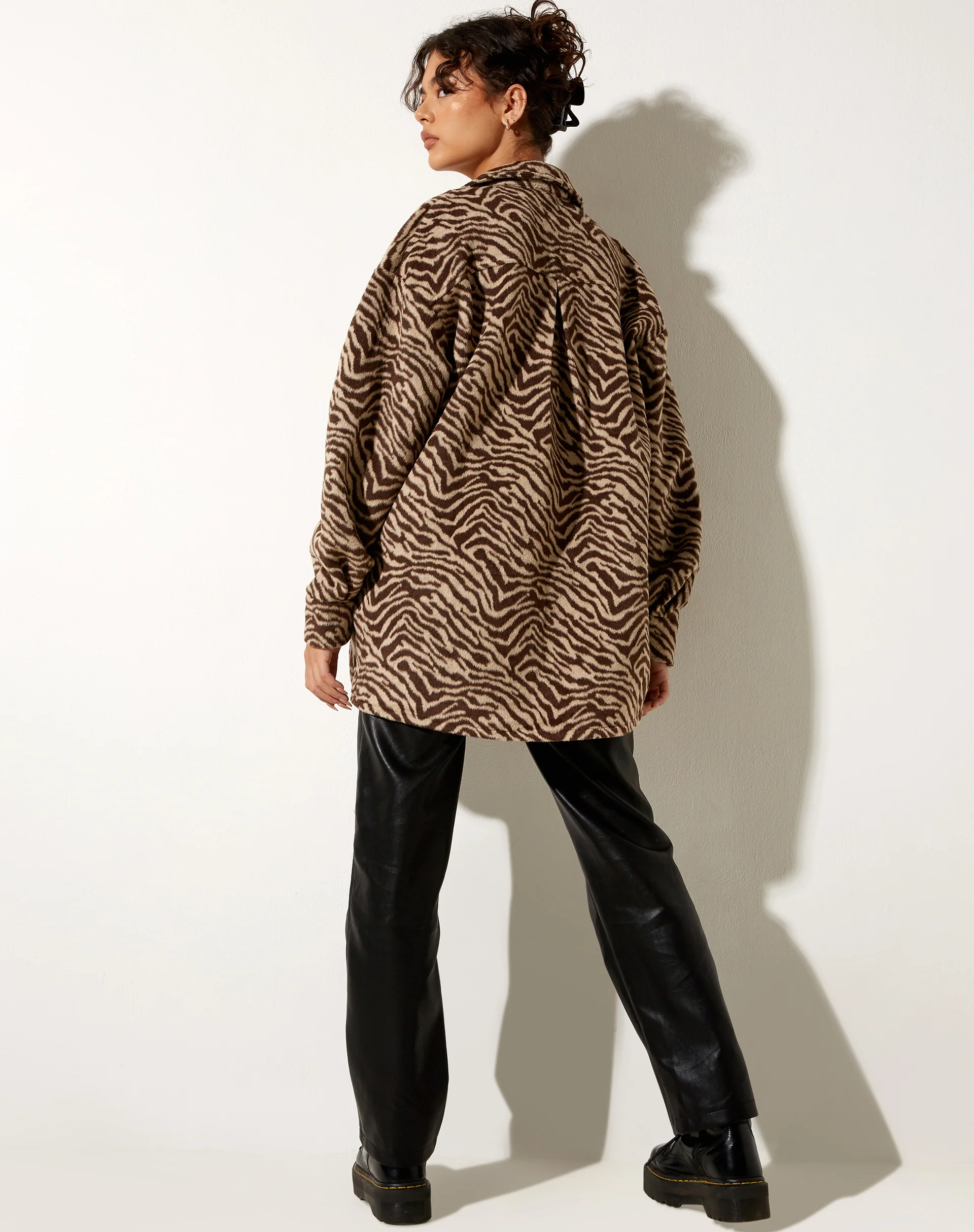 Medita Shirt in Brown Animal - Image 6
