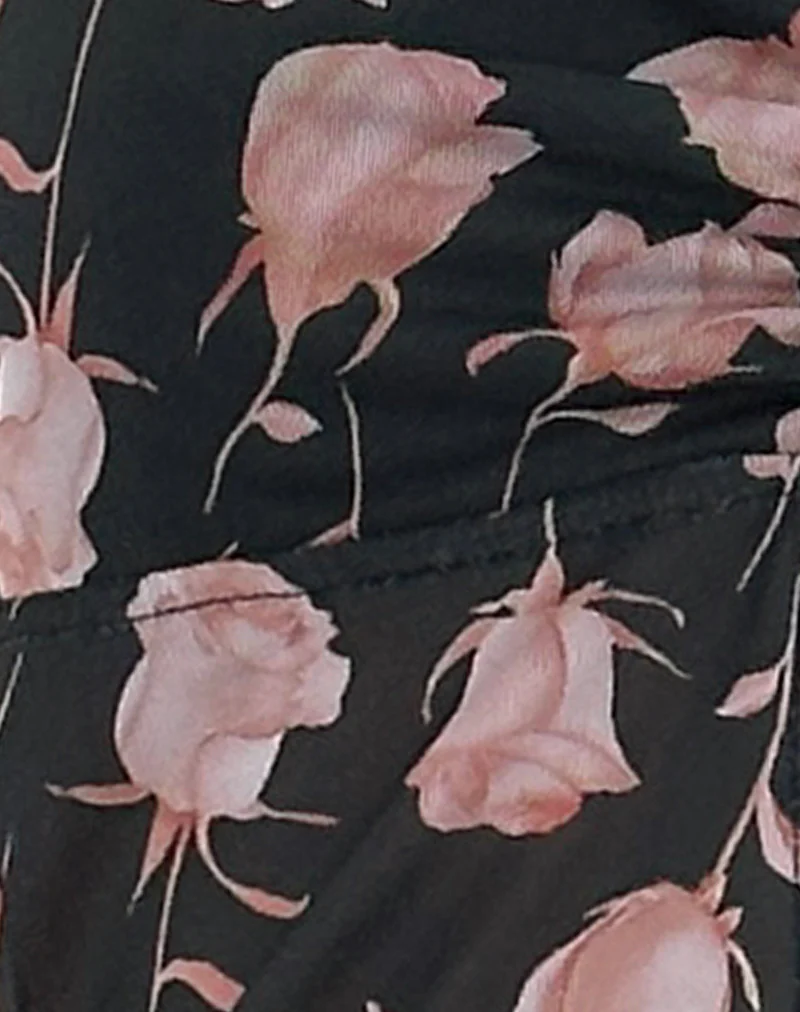Megumi Top in Falling Rose Jet Black - Image 6