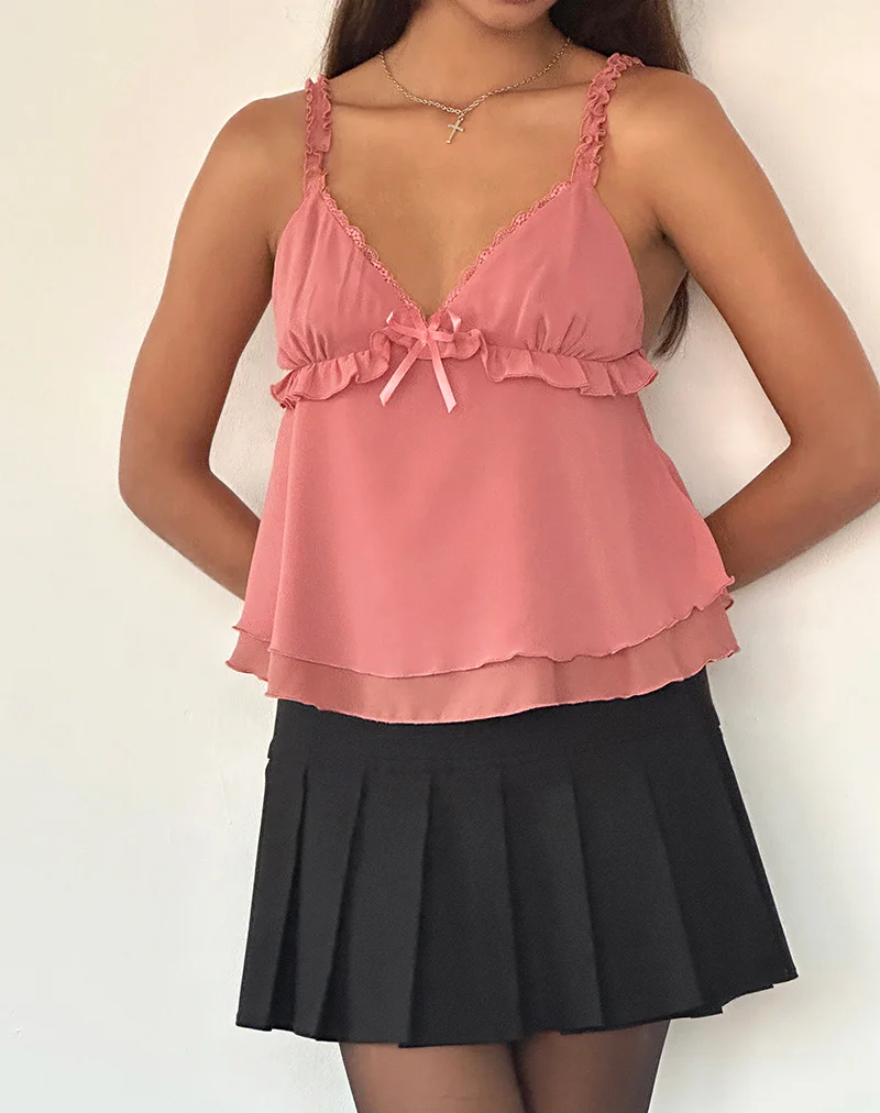 Melinda Frill Cami Top in Chiffon Blush - Image 2