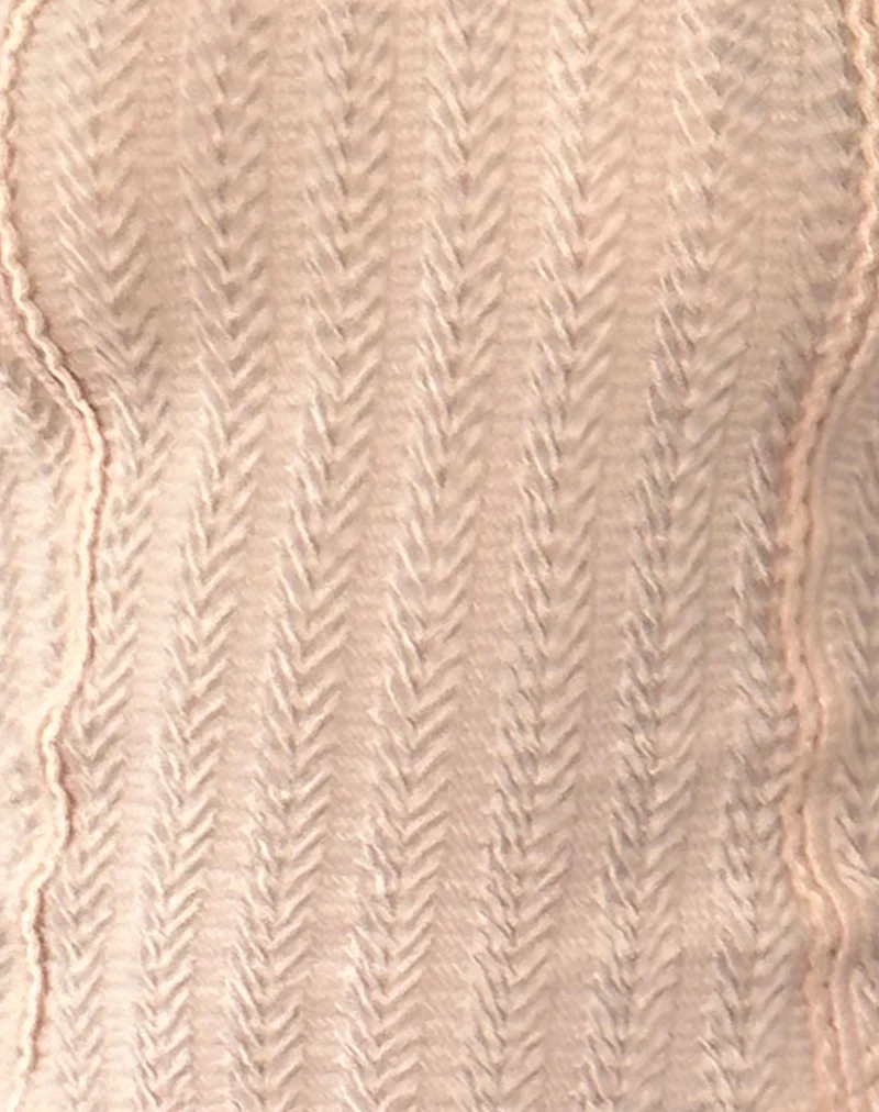 Melissa Textured Long Sleeve Top in Light Peach - Image 6