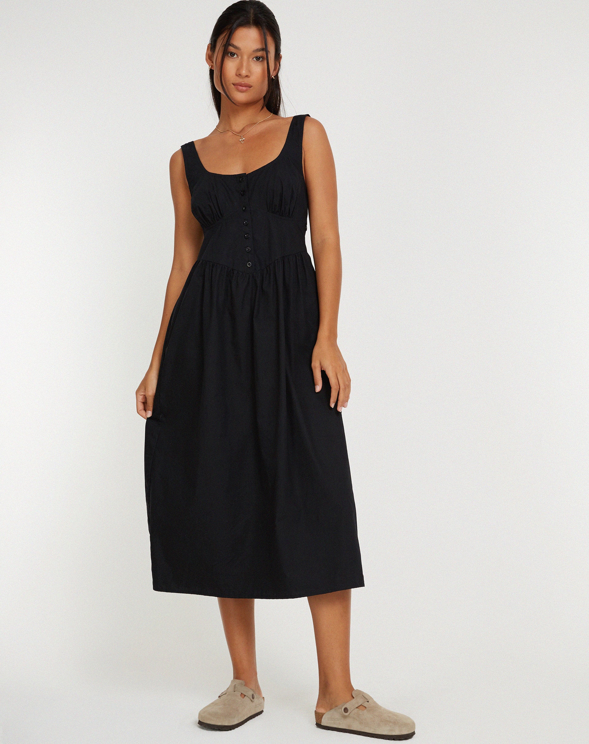 Melrose Midi Dress in Black - Image 4