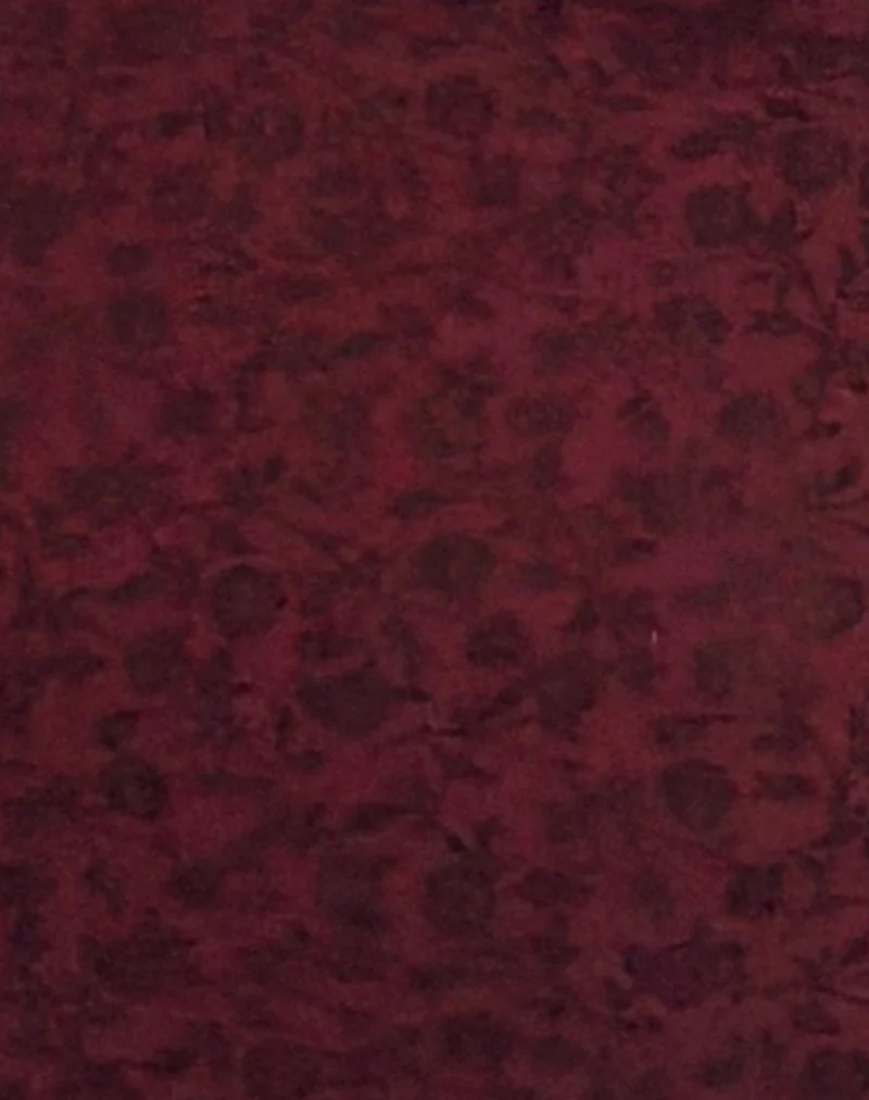 Melva Mini Dress in Ditsy Flock Burnt Maroon - Image 6