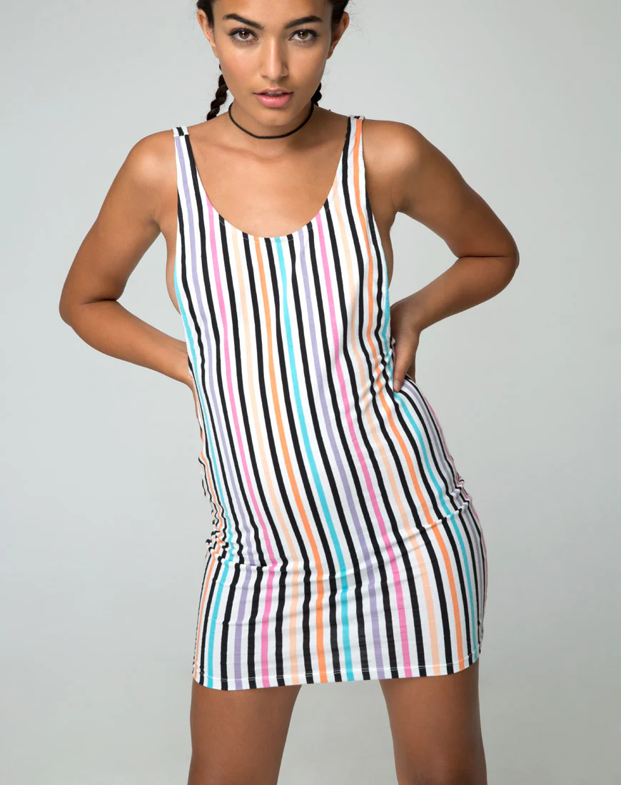 Mergy Dress in Candy Stripe Summer - Image 4