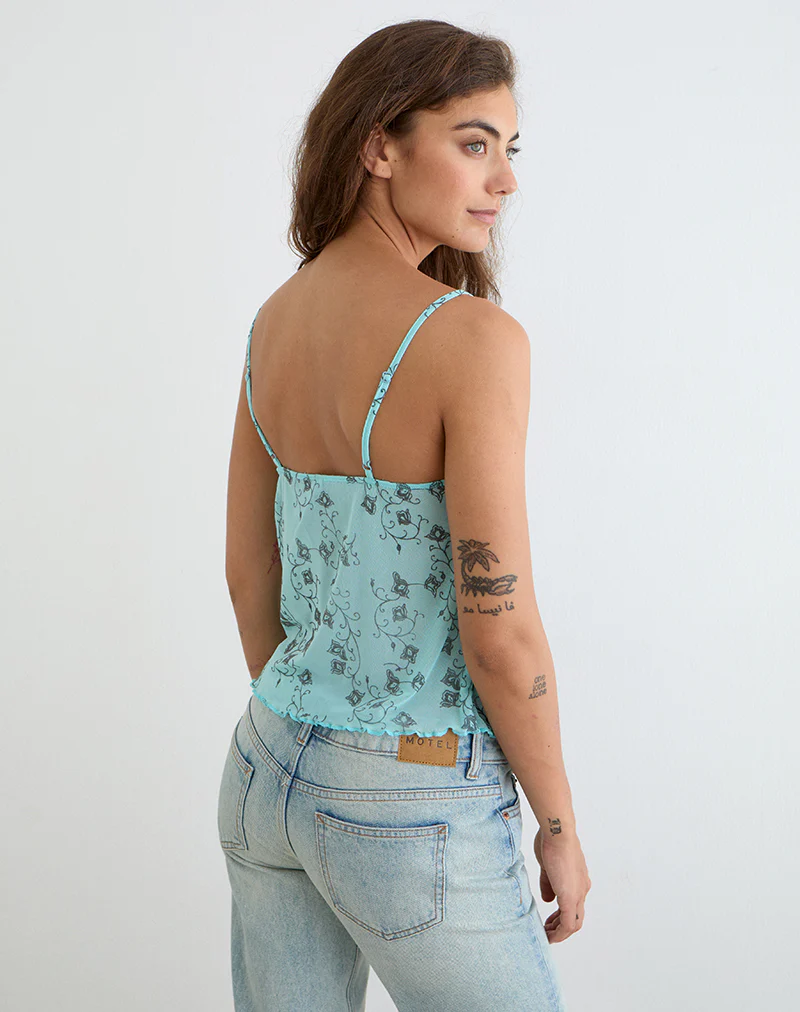 Merida Top in Winding Ivy Blue - Image 5