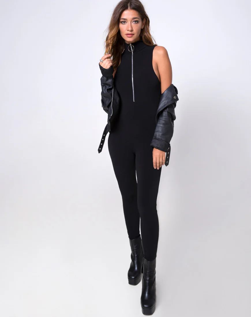 Meron Unitard in Black - Image 3